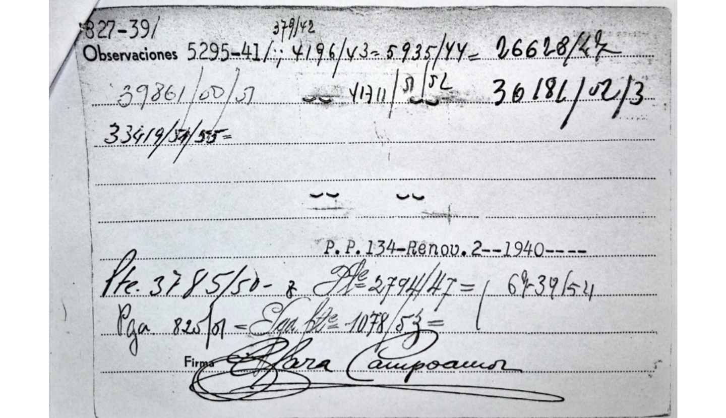 Trasera de Clara Campoamor Rodríguez