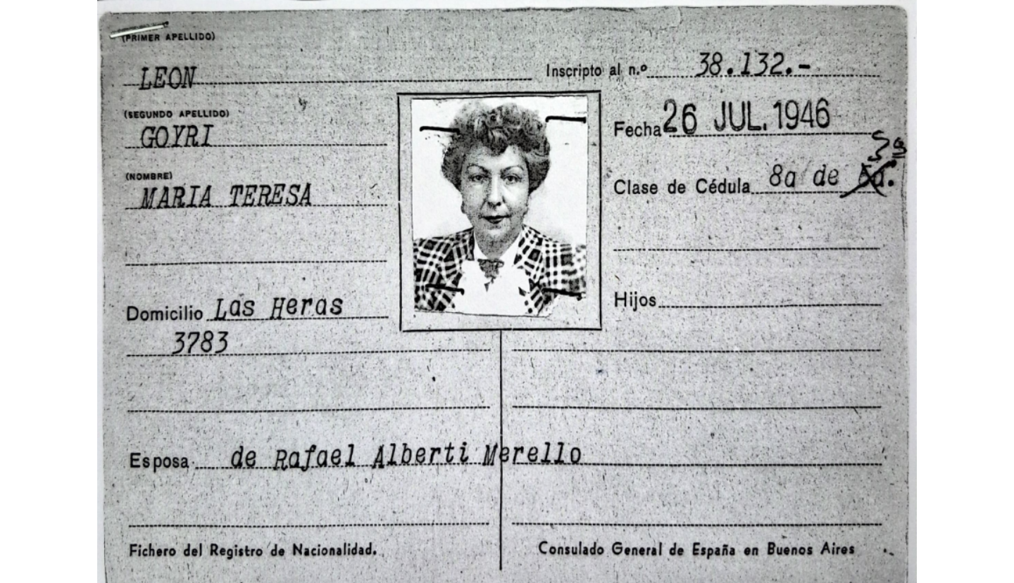 Frontal de María Teresa León Goyri