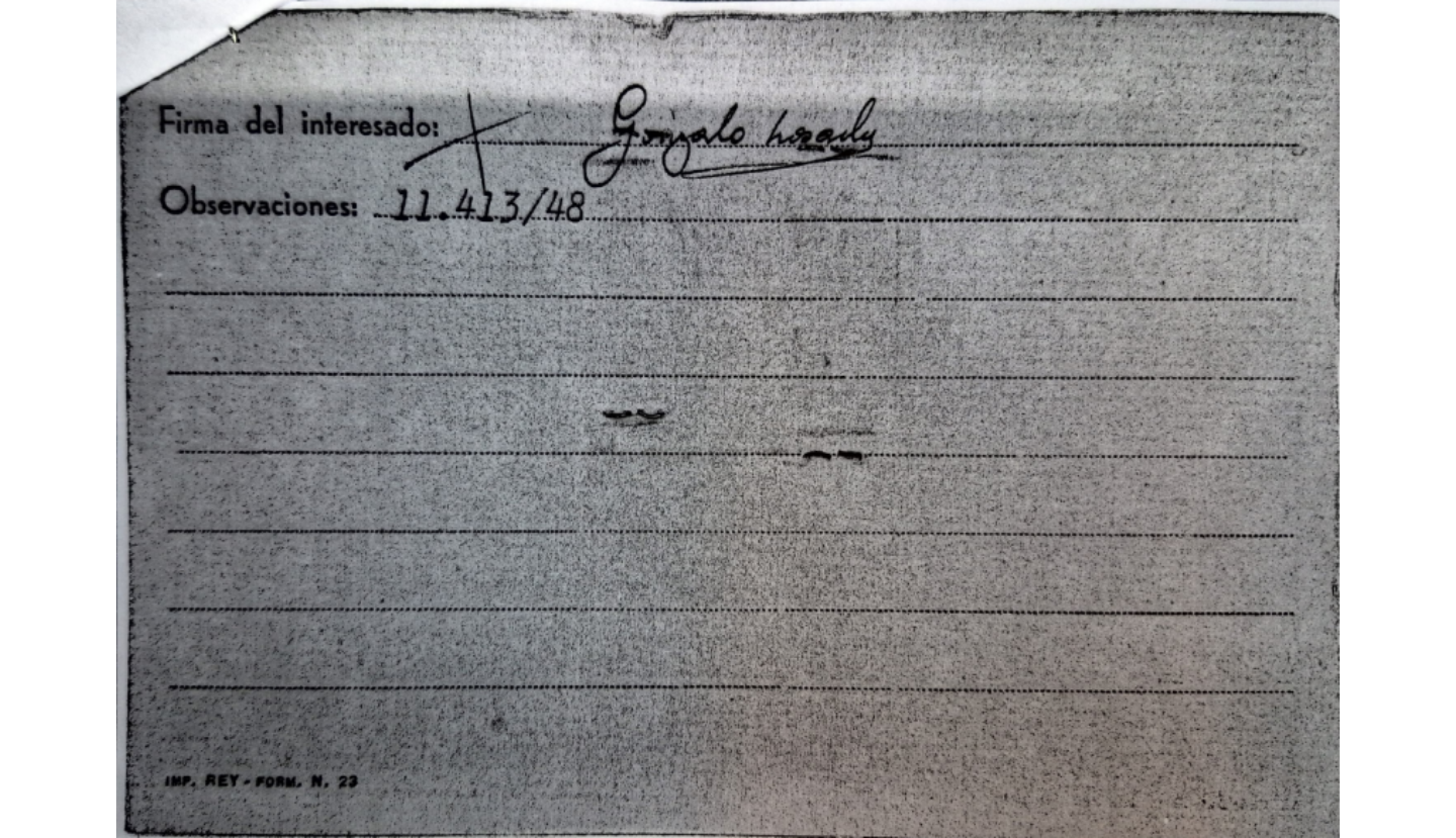 Trasera de Gonzalo Pedro Losada Martínez Millán