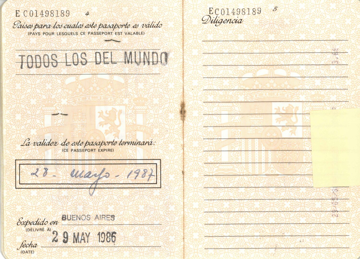 Modelo de pasaporte antiguo (4)