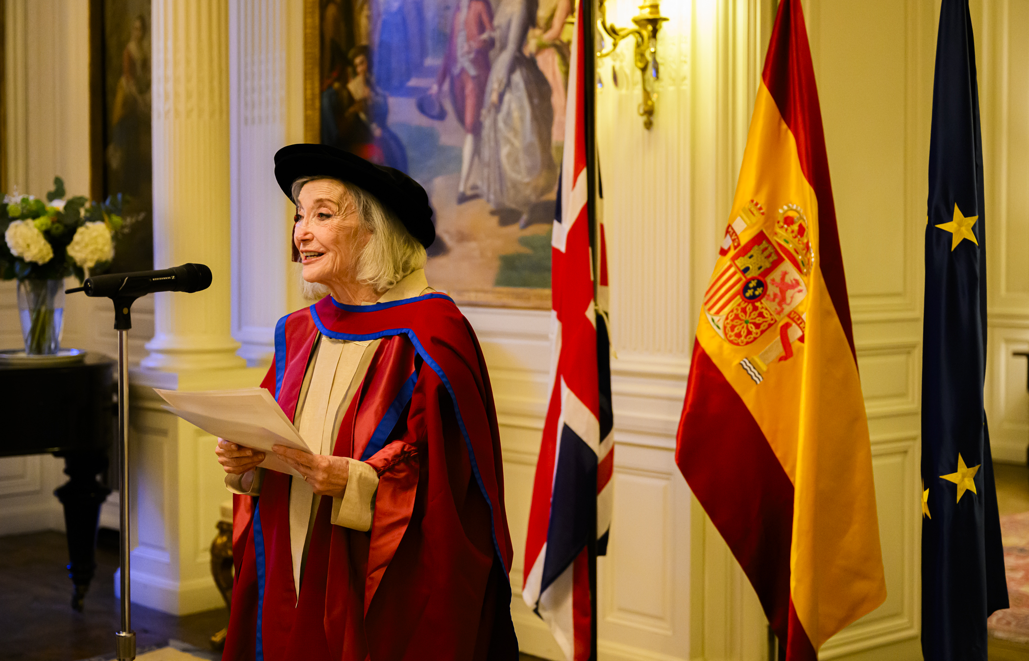 The Royal Central School of Speech and Drama.Nuria Espert receiving A Degree of Doctor of literature (Honoris Causa) conferred by Central.The Amabassador of Spain’s residence. HE José Pascual Marco