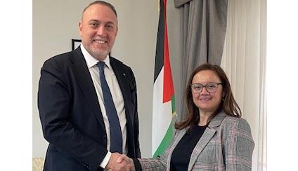 A meeting with the Palestinian Ambassador to the United Kingdom