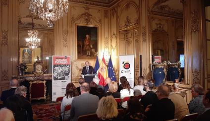 Presentación en la Embajada de España del fin de semana de homenaje a Picasso en Vallauris Golfe-Juan y de las exposiciones sobre Picasso y la cerámica en Vallauris y Barcelona