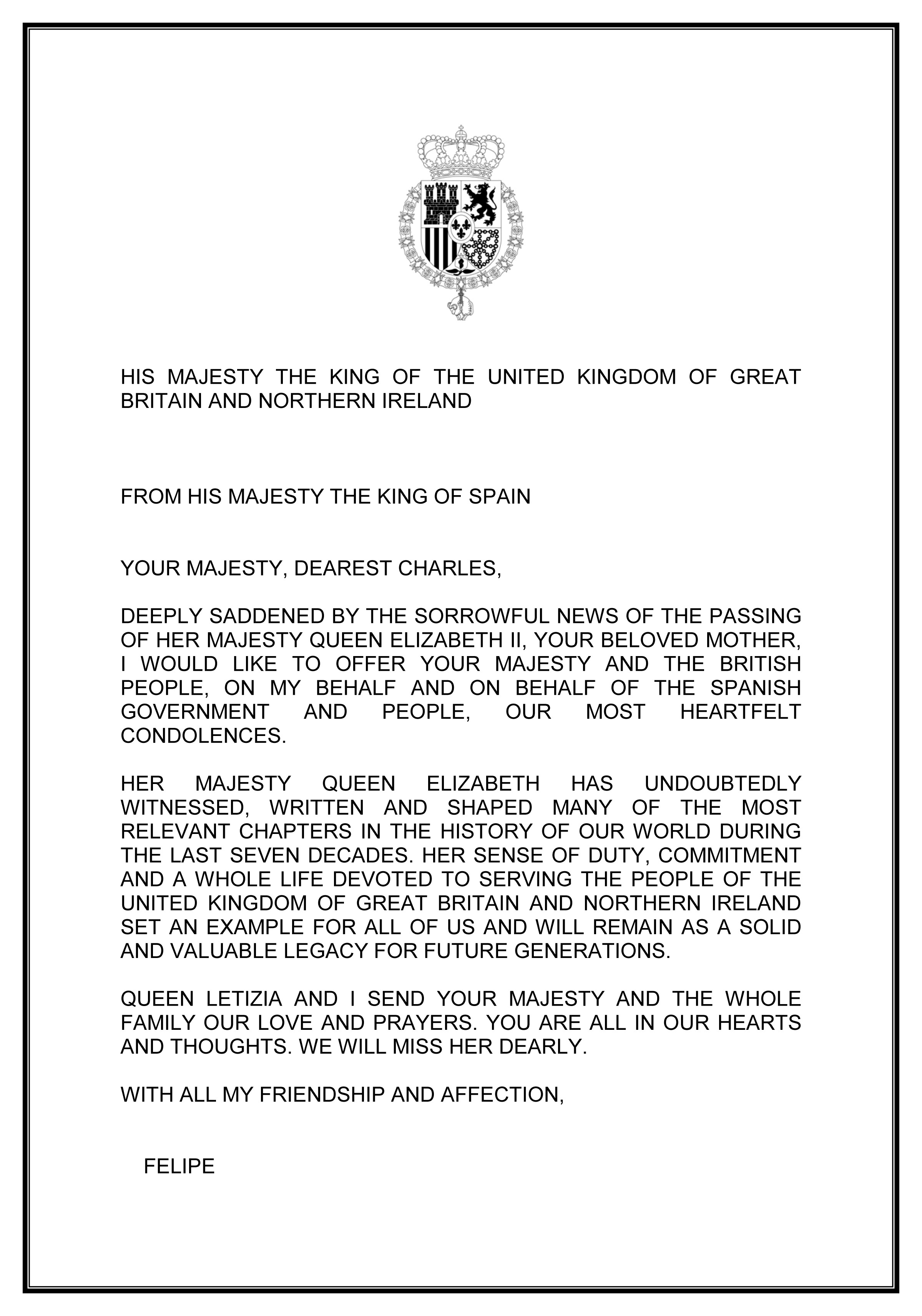 Carta SM el Rey fallecimiento Isabel II.jpg