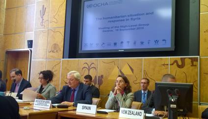Reunión del Grupo de Alto Nivel sobre los desafíos humanitarios en Siria (18 de septiembre 2015)