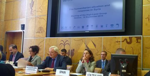 Reunión del Grupo de Alto Nivel sobre los desafíos humanitarios en Siria (18 de septiembre 2015)