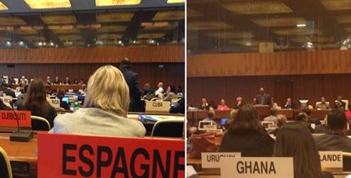 Primer Ministro de Somalia pronunciando su discurso sobre los Estados Frágiles