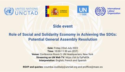 Spain co-hosts event on Social Economy and the potential of a General Assembly resolution
