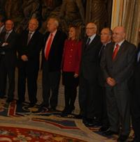 11/01/2012. El ministro García-Margallo en la reunión junto a sus antecesores en el cargo. Foto Maec