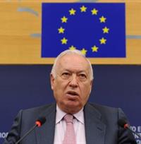 El ministro García-Margallo en el Consejo de Asuntos Exteriores de la UE. Foto archivo UE 