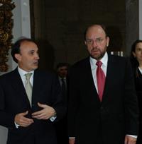 El  secretario de Estado de Cooperación Internacional y para Iberoamérica junto al ministro chileno. Foto Maec