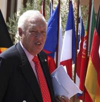 El ministro García-Margallo a su llegada al Gymnich celebrado en Paphos. Foto EFE