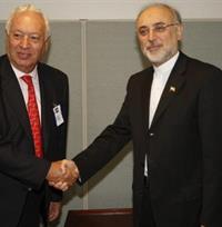 El ministro García-Margallo junto a su homólogo iraní, Akbar Saleli. Foto EFE