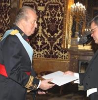 Presentación en el Palacio Real de las Cartas Credenciales a S.M. el Rey. Foto Casa Real