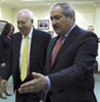 José Manuel García-Margallo durante el encuentro con su homólogo jordano, Naser Yudeh, celebrado en Ammán (Jordania). FOTO EFE.