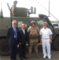 De izquierda a derecha, el embajador de España en Mali, José María Matres, el secretario de Estado de Asuntos Exteriores