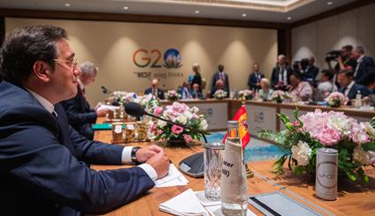 José Manuel Albares participates in the G20 Summit