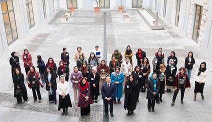 The HearUS Conference brings together around fifty Afghan women, activists, UN special envoys and civil society representatives in Madrid to promote the defence of Afghan women
