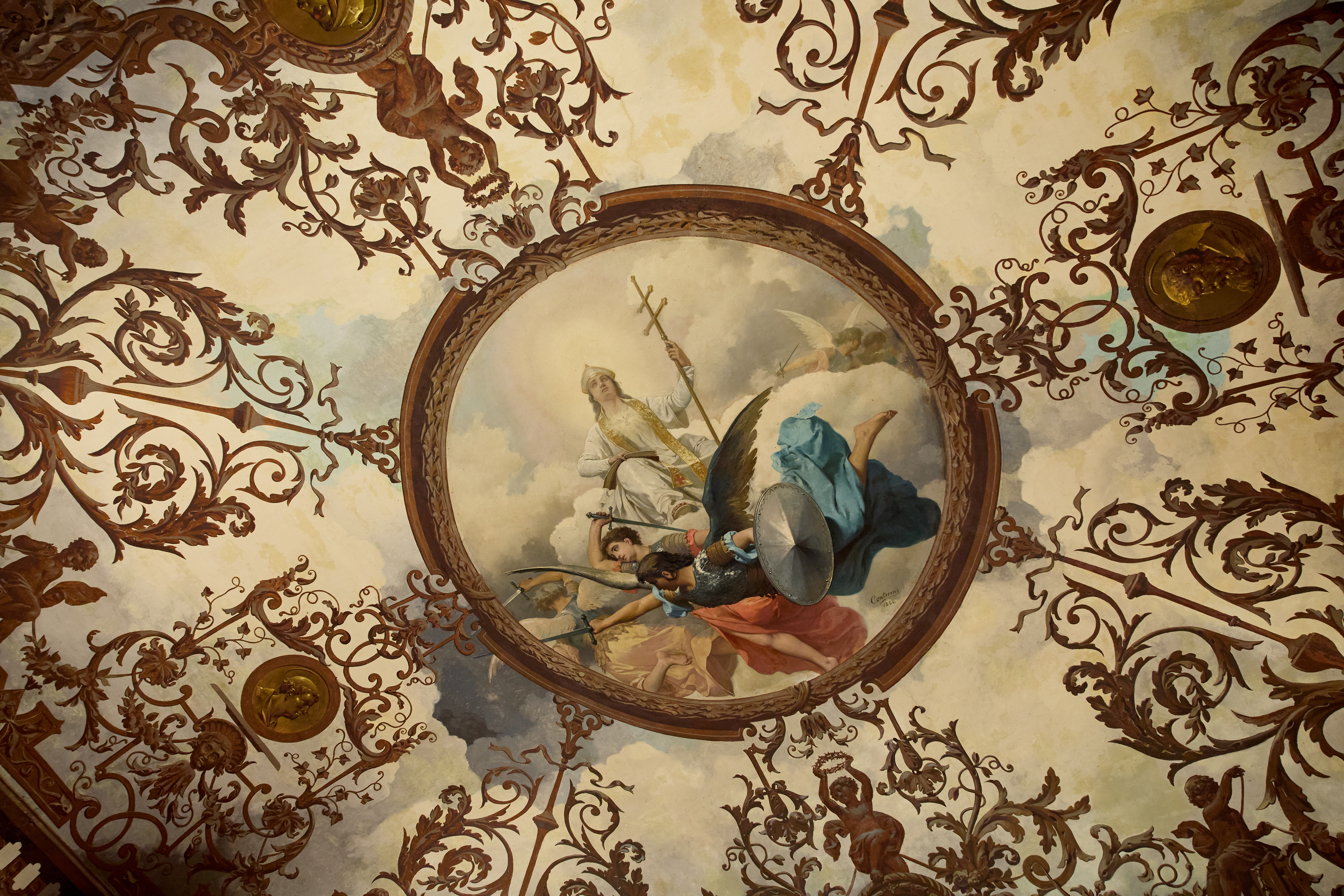 El Triunfo de la Iglesia (techo de la antesacristía)